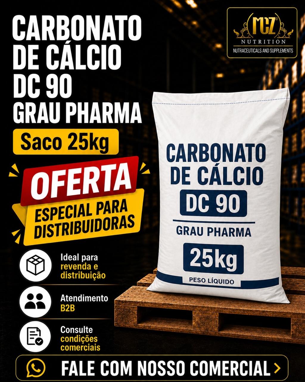 Carbonato de Cálcio DC 90 Grau Pharma